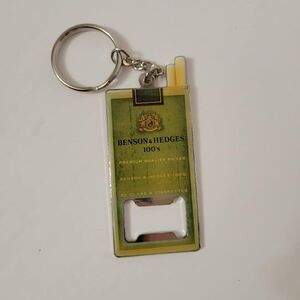 Vintage Benson & Hedges 100's Cigarette Metal Keychain & Bottle Opener